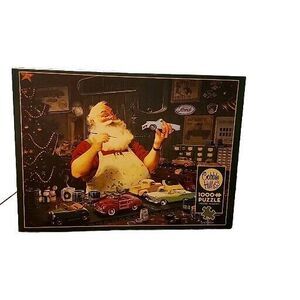 Cobble Hill Santa Painting Cars Random Cut Puzzle 1000 Jigsaw Pieces Christmas